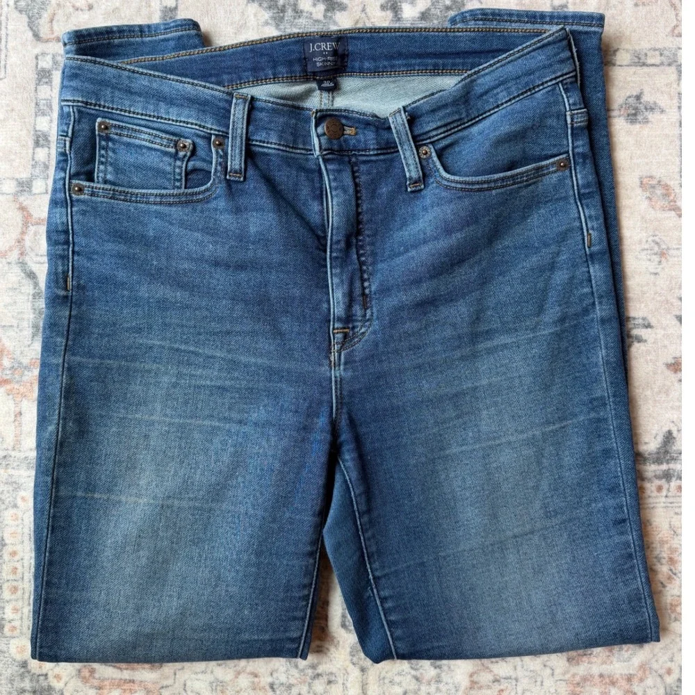 J.Crew High-Rise Skinny Jeans Medium Blue Wash Denim Size 30